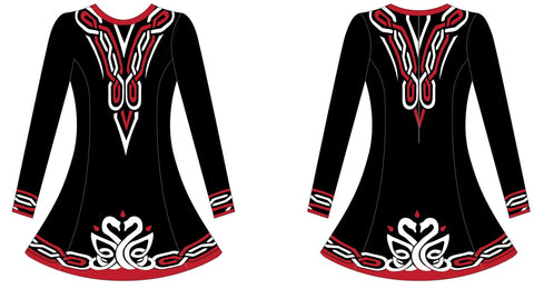 Niamh White Long Sleeve Dance Dress