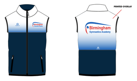 NEW Birmingham Gymnastics UNISEX Gilet Male Design