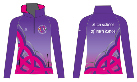 Allen School of Irish Dance Half Zip Tracksuit top