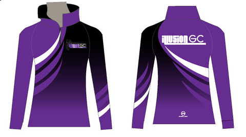 Illusion Gymnastics Club Half Zip Tracksuit top