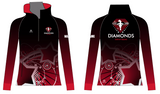 Diamonds Display Squad Half Zip Tracksuit top