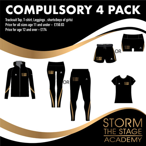 STORM THE STAGE ACADEMY 4 GARMENT COMPULSORY DANCE PACK SP